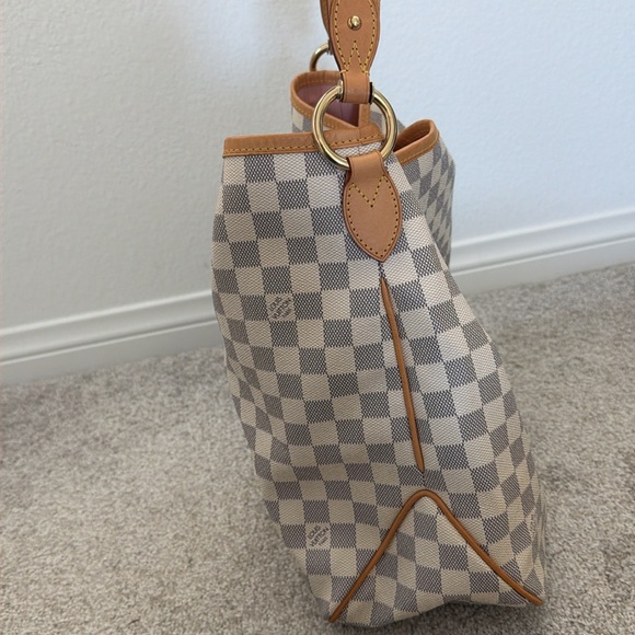 AUTHENTIC LOUIS VUITTON Damier Azur Delightful MM Rose Ballerine - Picture 6 of 16